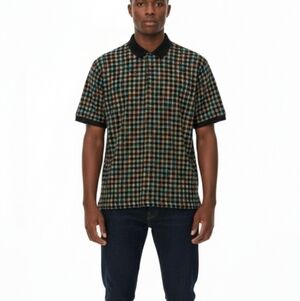 RISCATTO Men's Size L  Multicolor Patterned Shirt